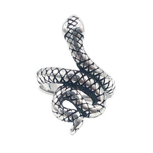 Load image into Gallery viewer, MYSTICUM LUNA | Serpent's Lair Snake Ring | Stainless Steel - LONDØNWORKS