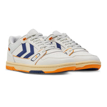 Load image into Gallery viewer, HUMMEL | Power Play LX-E Court Trainers | Marshmallow & Orange Flame - LONDØNWORKS