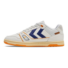 Load image into Gallery viewer, HUMMEL | Power Play LX-E Court Trainers | Marshmallow & Orange Flame - LONDØNWORKS