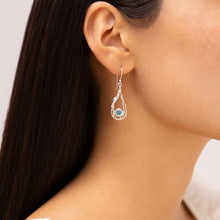 Load image into Gallery viewer, BANYAN JEWELLERY | Organic Silver Teardrop Earrings | Blue Topaz - LONDØNWORKS