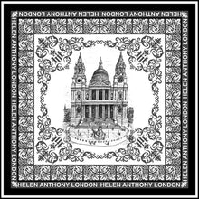 Load image into Gallery viewer, HELEN ANTHONY | Small Silk Foulard Scarf | Black &amp; White - LONDØNWORKS