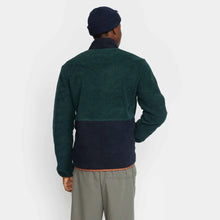 Load image into Gallery viewer, REVOLUTION | 7715 Blocked Teddy Jacket | Dark Green - LONDØNWORKS
