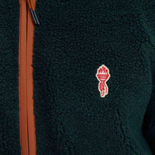 Load image into Gallery viewer, REVOLUTION | 7715 Blocked Teddy Jacket | Dark Green - LONDØNWORKS