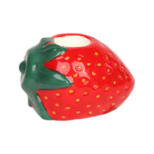Load image into Gallery viewer, TALKING TABLES | Ceramic Strawberry Candle Holder | Red - LONDØNWORKS