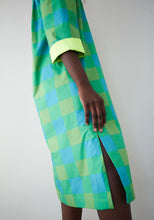 Load image into Gallery viewer, DR BLOOM | Sorbete Vichy Dress | Green & Blue - LONDØNWORKS