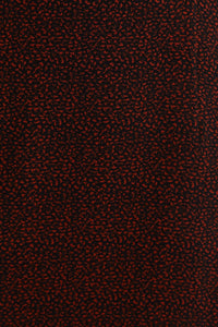 LOUCHE | Everly Freckle Print Midi Dress | Red & Black - LONDØNWORKS