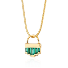 Load image into Gallery viewer, SCREAM PRETTY | Cleopatra Green Snake Chain Necklace | Gold Plated - LONDØNWORKS