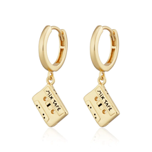 Load image into Gallery viewer, SCREAM PRETTY | Mix Tape Charm Hoop Earrings | Gold Plated - LONDØNWORKS