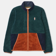Load image into Gallery viewer, REVOLUTION | 7715 Blocked Teddy Jacket | Dark Green - LONDØNWORKS