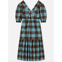 Load image into Gallery viewer, DR BLOOM | Joy Vichy Dress | Brown & Blue - LONDØNWORKS