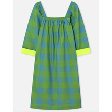 Load image into Gallery viewer, DR BLOOM | Sorbete Vichy Dress | Green & Blue - LONDØNWORKS