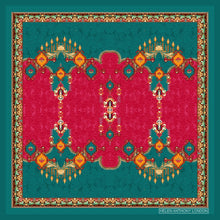 Load image into Gallery viewer, HELEN ANTHONY | Large Silk Foulard Scarf | Emerald Green - LONDØNWORKS
