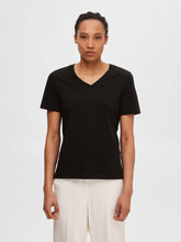 Load image into Gallery viewer, SELECTED FEMME | Classic Organic Cotton T-Shirt | Black - LONDØNWORKS