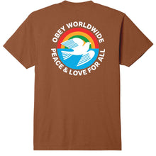 Load image into Gallery viewer, OBEY | Peace & Love For All T-Shirt | Pigment Mocha Bisque - LONDØNWORKS