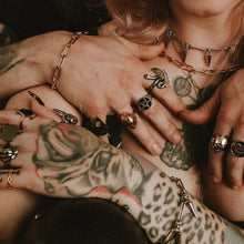 Load image into Gallery viewer, MYSTICUM LUNA | Serpent's Lair Snake Ring | Stainless Steel - LONDØNWORKS