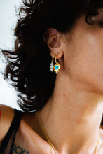 Load image into Gallery viewer, OTTOMAN HANDS | Arabella Evil Eye Heart Huggie Earrings | Gold Plated - LONDØNWORKS