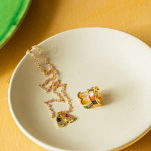 Load image into Gallery viewer, ASHIANA | Pink Rainbow Necklace | Gold - LONDØNWORKS