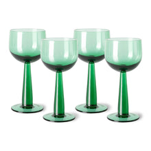 Load image into Gallery viewer, HK LIVING | The Emeralds High Wine Glasses Set Of 4 | Fern Green - LONDØNWORKS