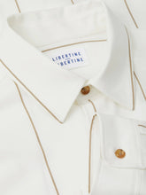 Load image into Gallery viewer, LIBERTINE LIBERTINE | Canyon Long Sleeve Shirt | White/ Khaki Stripe - LONDØNWORKS