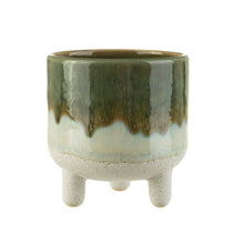 Load image into Gallery viewer, S &amp; B | Mojave Glazed Planter | Green - LONDØNWORKS