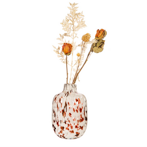 S & B | Small Speckled Glass Vase | Brown - LONDØNWORKS