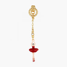 Load image into Gallery viewer, LES NEREIDES | Beaded Ring Ballerina Post Earrings Red - LONDØNWORKS