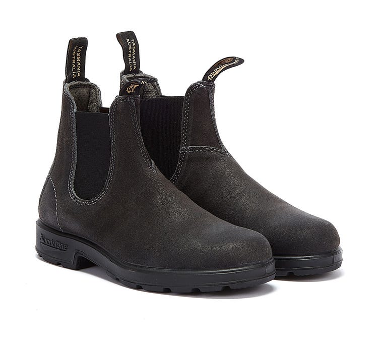 BLUNDSTONE 1910 Waxed Suede Steel Grey LOND NWORKS