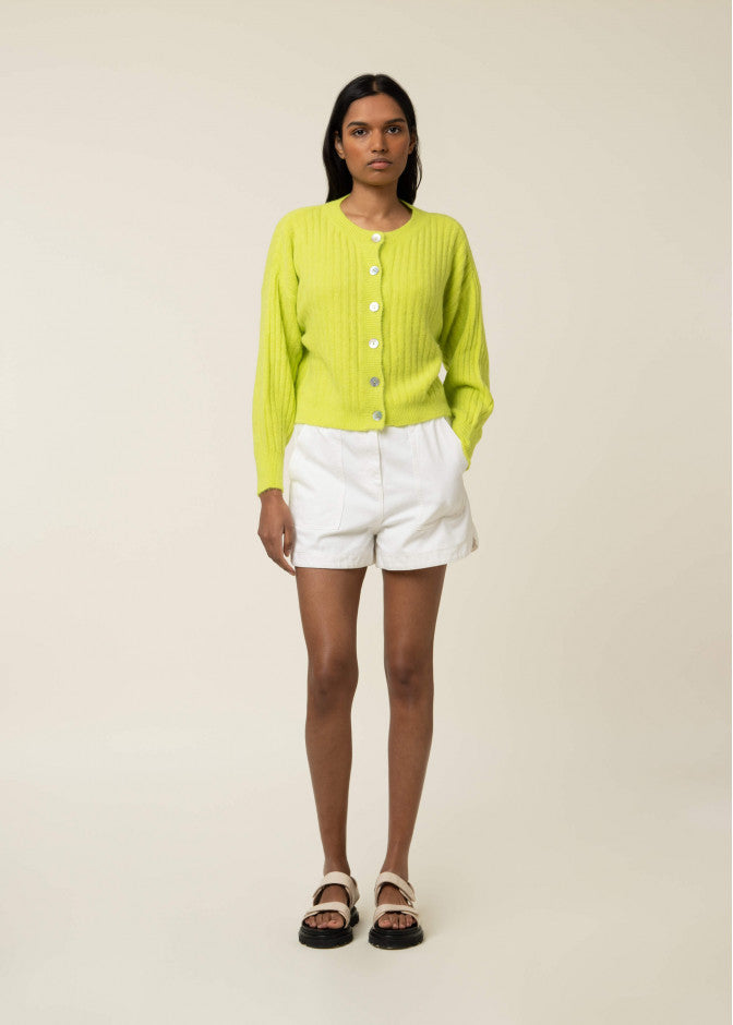 Neon clearance yellow cardigan