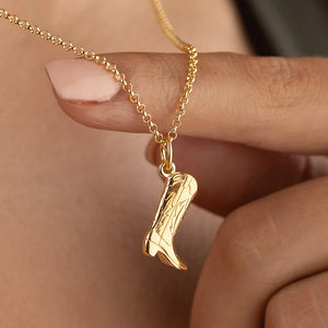 SCREAM PRETTY | Cowboy Boot Necklace | Gold Plated - LONDØNWORKS