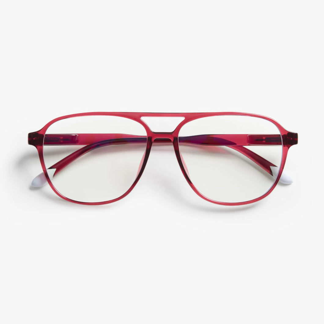 BARNER | Brad | Blue Light Glasses | Glossy Cherry Lacquer