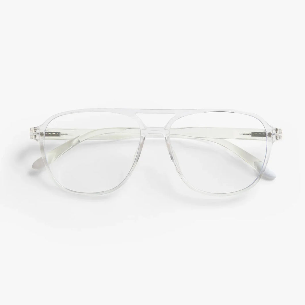 BARNER | Brad | Blue Light Glasses | Glossy Crystal