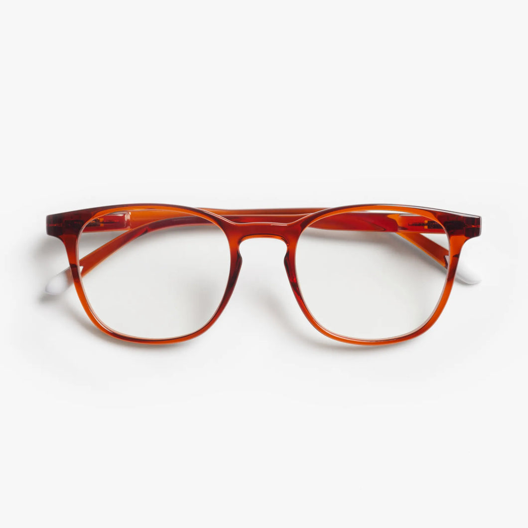 BARNER | Dalston | Blue Light Glasses | Glossy Intense Rust