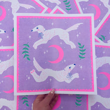 Load image into Gallery viewer, AMY HASTINGS | Risograph Print | Leaping Borzois