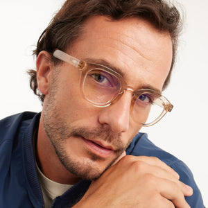 BARNER | Andy | Blue Light Glasses | Glossy Pink Quartz