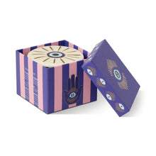 Load image into Gallery viewer, PADDYWAX | Charmed Glass Evil Eye Candle | Incense &amp; Smoke - LONDØNWORKS