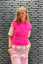 Load image into Gallery viewer, ØST LONDON | Monika Cropped Mohair Vest | Neon Pink - LONDØNWORKS