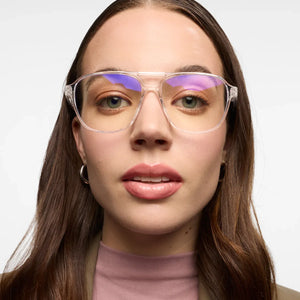 BARNER | Brad | Blue Light Glasses | Glossy Crystal