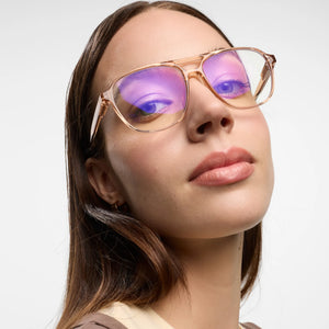 BARNER | Brad | Blue Light Glasses | Glossy Rose
