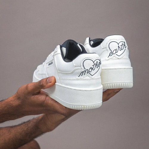 MoEa x Jean Andre | GEN1 Grape Vegan Sneakers | White & Black - LONDØNWORKS