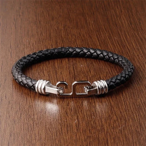 GLEN OGAL GROUP | Single Leather Hook Bracelet | Black