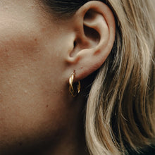 Load image into Gallery viewer, NORDIC MUSE | Small Entwined Latch Hoop Earrings | Gold - LONDØNWORKS