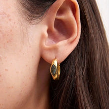 Load image into Gallery viewer, SCHMUCKOO BERLIN X NOYRE BERLIN | Huggie Hoop Earrings | Labradorite