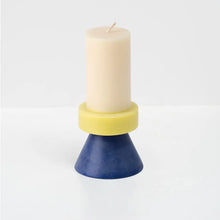 Load image into Gallery viewer, YOD&amp;CO | Stack Candle Tall A | White/Yellow/Blue - LONDØNWORKS