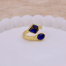 Load image into Gallery viewer, EL JOYERO | Sapphire Mohave Jade Dual Gemstone Ring | Gold