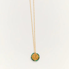 Load image into Gallery viewer, PALAS | Belamar Green Medal Necklace | Gold Plated