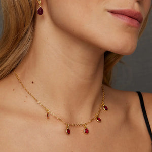 ASHIANA | Maeve Tourmaline Charm Necklace