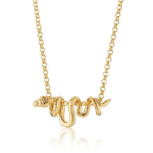 Load image into Gallery viewer, SCREAM PRETTY | Chinese Zodiac Snake Necklace | Gold Plated