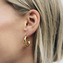 Load image into Gallery viewer, NORDIC MUSE | Bold Crescent Hoop Earrings | Gold - LONDØNWORKS