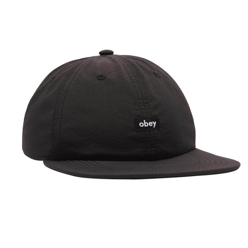 OBEY | Lowercase Nylon 6 Panel Strapback | Black