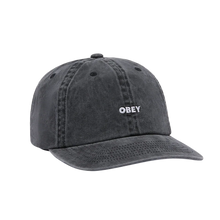 Load image into Gallery viewer, OBEY | Pigment Obey Bold 6 Panel Snapback | Pigment Black